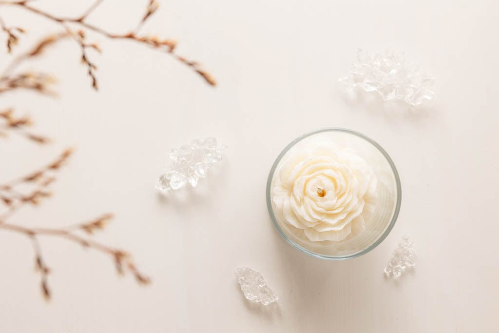 Peony in the Glass - Candle - Handle Candle