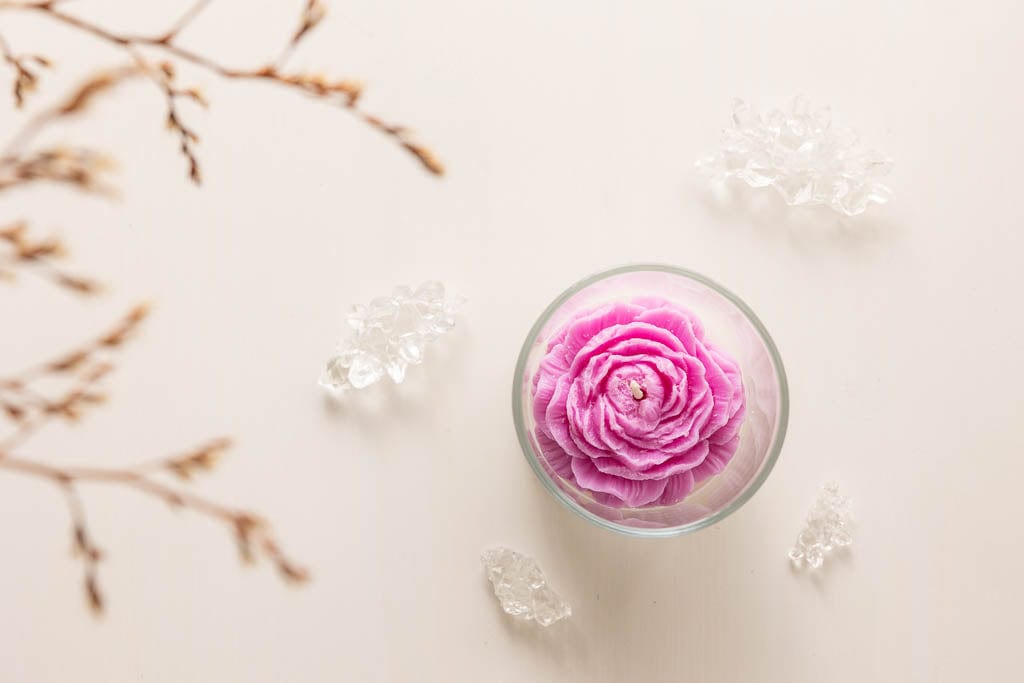 Peony in the Glass - Candle - Handle Candle